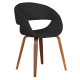 Трапезен стол Sonata 9975 - орех - черен