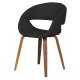 Трапезен стол Sonata 9975 - орех - черен
