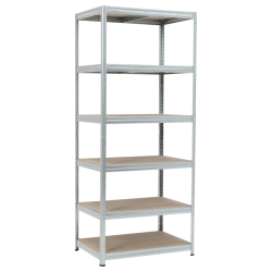 Метален стелаж STAR 213x90x60 см, до 250 кг на рафт - цинк Метален стелаж STAR 213x90x60 см, до 250 кг на рафт - цинк - Мебели от метал