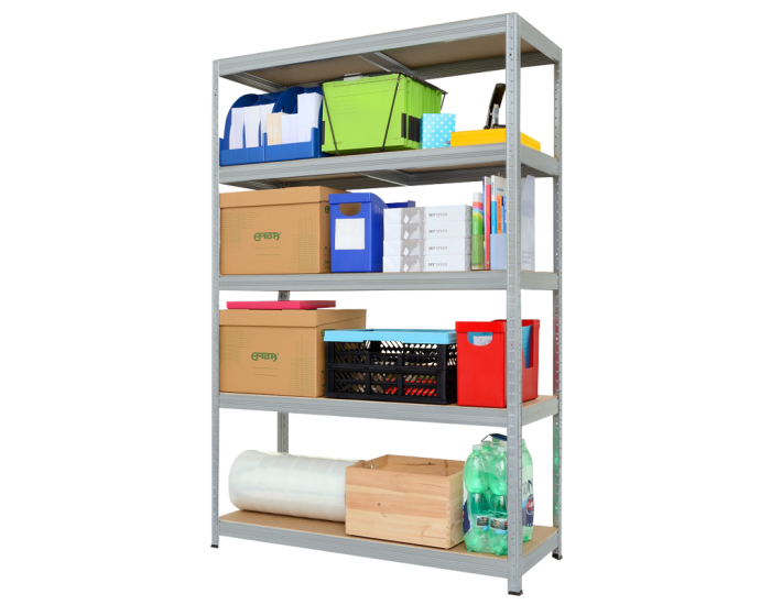 Метален стелаж STAR PL 213x120x60 см, до 250 кг на рафт - цинк