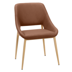 Трапезен стол LUTON - светлокафяв 7 - Столове