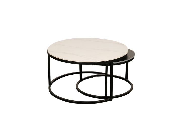 Комплект холни масички FRISKO - черно + бял