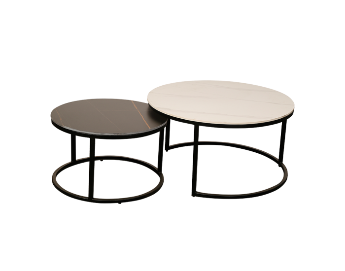 Комплект холни масички FRISKO - черно + бял