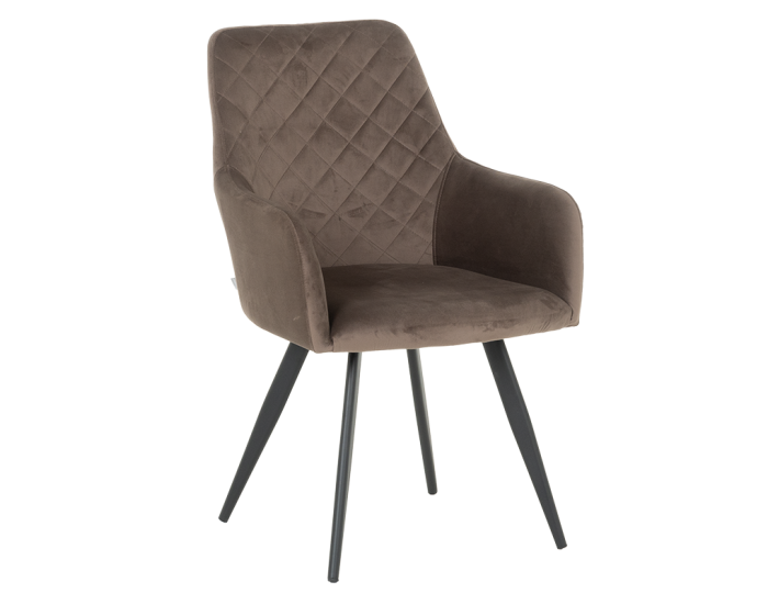 Трапезен стол Sonata Eton P, Сив,  Праховобоядисан метал