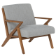 Кресло Sonata Mauro, Орех, Сив, Дължина 81 см