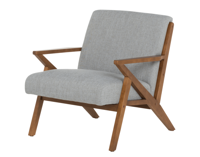 Кресло Sonata Mauro, Орех, Сив, Дължина 81 см