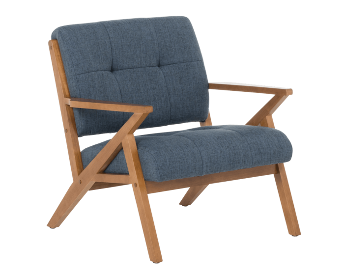 Кресло Sonata Lucas, Орех, Син, Дърво