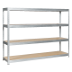 Метален стелаж MEGA 177x240x60 см, до 450 кг на рафт - цинк