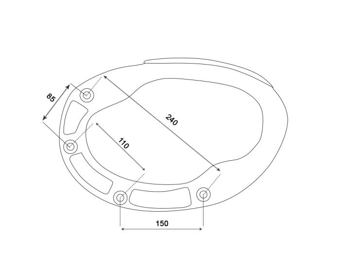 Подлакътник за офис стол 7506 - ляв
