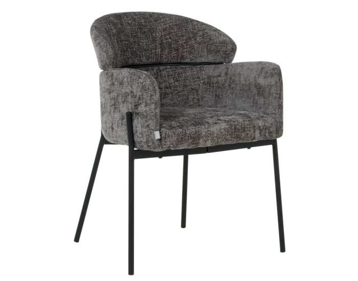 Трапезен стол Sonata Crotone, Графит,  Дамаска