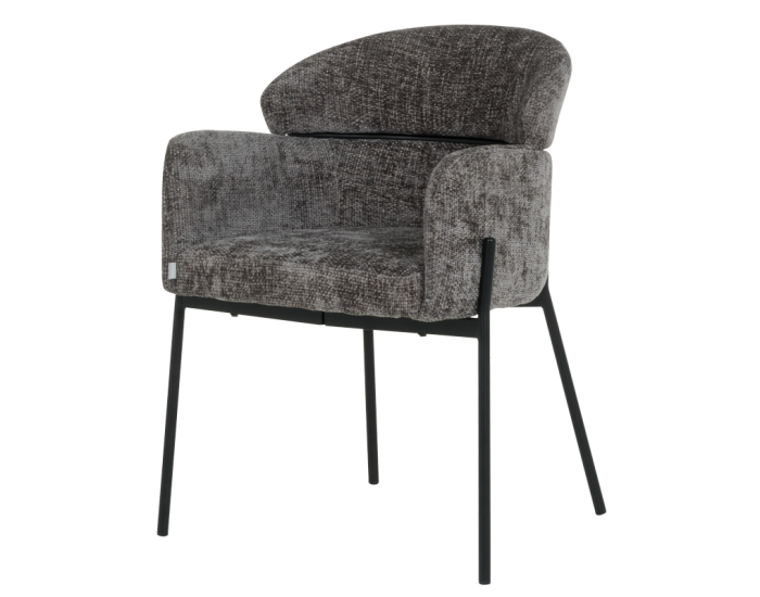 Трапезен стол Sonata Crotone, Графит,  Дамаска