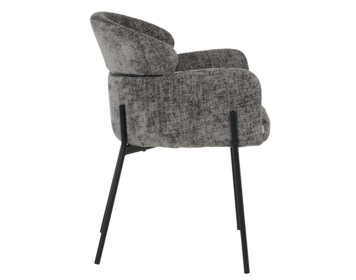 Трапезен стол Sonata Crotone, Графит,  Дамаска