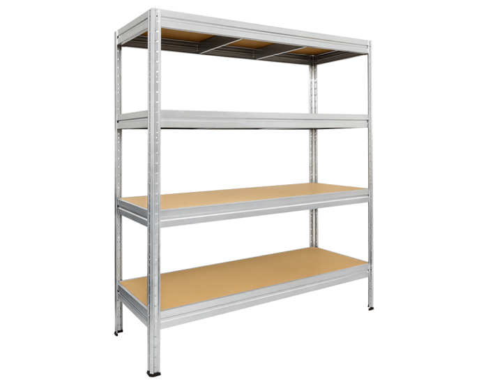 Метален стелаж MEGA 177x180x60 см, 500 кг на рафт - цинк