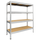 Метален стелаж MEGA 177x180x45 см, до 500 кг на рафт - цинк Метален стелаж MEGA 177x180x45 см, до 500 кг на рафт - цинк
