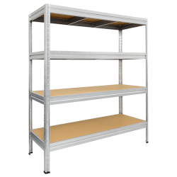 Метален стелаж MEGA 177x120x45 см, до 600 кг на рафт - цинк - Мебели от метал