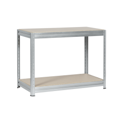 Метален стелаж MEGA 87x120x60 см, до 600 кг на рафт - цинк - Мебели от метал