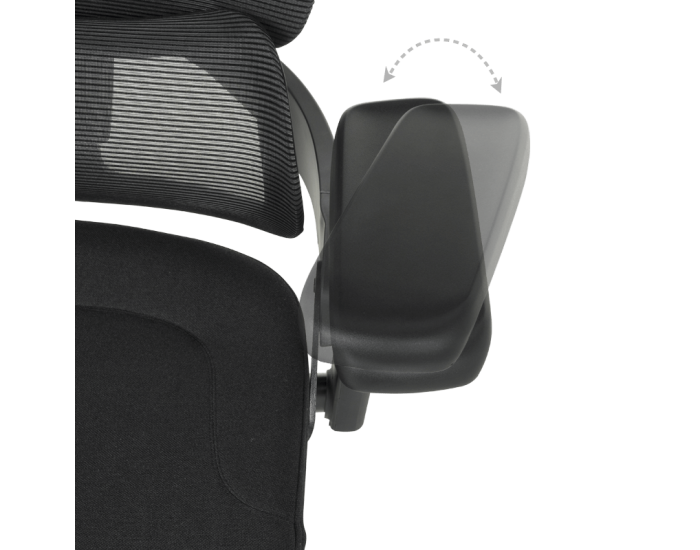 Ергономичен стол Sonata Metz, Черен, Люлеещ механизъм