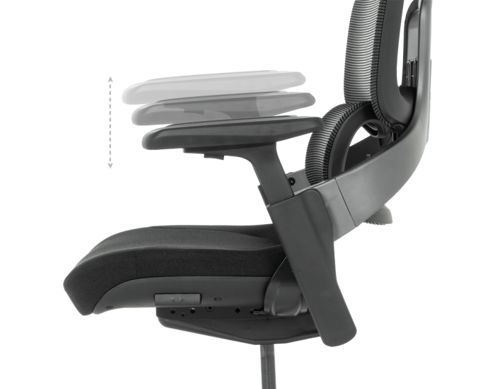 Ергономичен стол Sonata Metz, Черен, Люлеещ механизъм