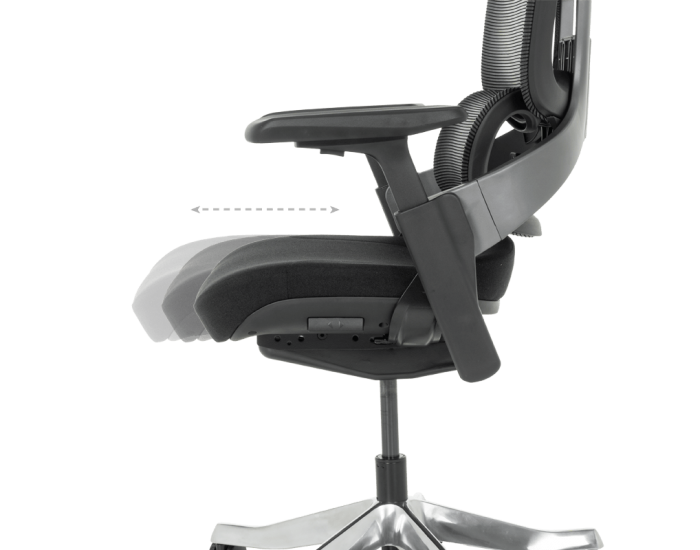 Ергономичен стол Sonata Metz, Черен, Люлеещ механизъм