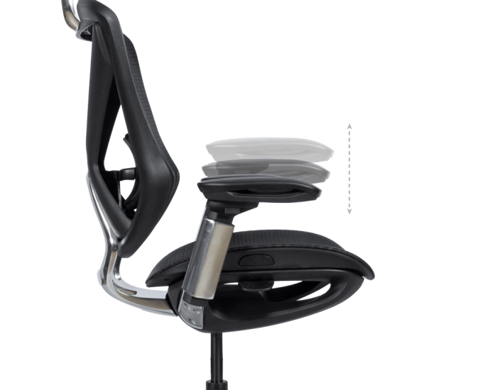 Ергономичен стол Sonata Mana, Черен,Множество функции