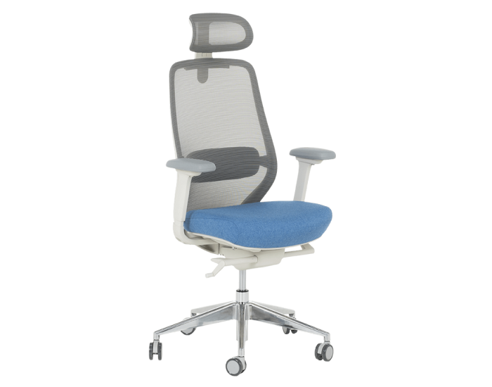 Ергономичен стол GLAND - син-сив