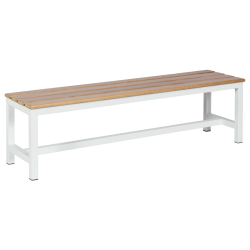 Пейка за съблекалня Sonata Blum 150-2, 150x40.5x42.5 см, Бяла - Градински Дивани и Пейки