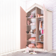 Двукрилен гардероб Sonata Pink House, Детски,  Височина 208 см