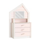 Детски скрин Sonata Pink House, Огледало, Височина 157 см Детски скрин Sonata Pink House, Огледало, Височина 157 см