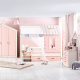 Детски скрин Sonata Pink House, Огледало, Височина 157 см Детски скрин Sonata Pink House, Огледало, Височина 157 см