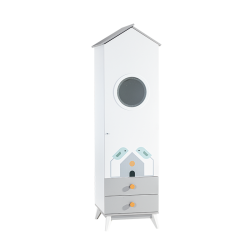 Еднокрилен гардероб Sonata Bird House, Къщичка,  Височина 220 см - Детска стая