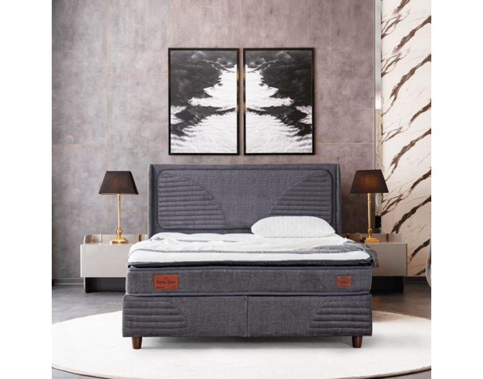 Тапицирана спалня Sonata Stress Zero, 160 x 200 см, Антрацит, Включен матрак Тапицирана спалня Sonata Stress Zero, 160 x 200 см, Антрацит, Включен матрак