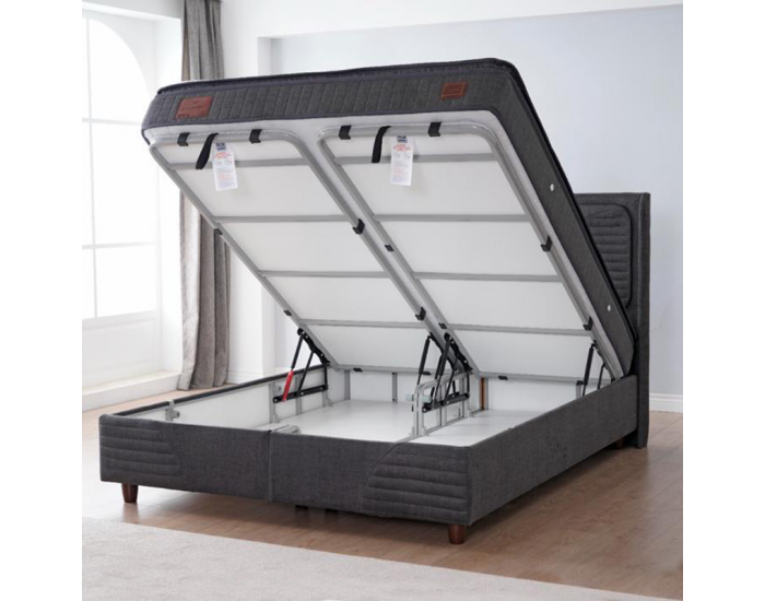 Тапицирана спалня Sonata Stress Zero, 160 x 200 см, Антрацит, Включен матрак Тапицирана спалня Sonata Stress Zero, 160 x 200 см, Антрацит, Включен матрак