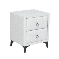 Нощно шкафче Sonata Kolajen Linen, Сив,  ПДЧ, Дамаска - Нощни шкафчета