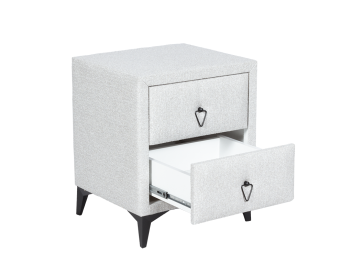 Нощно шкафче Sonata Kolajen Linen, Сив, ПДЧ, Дамаска Нощно шкафче Sonata Kolajen Linen, Сив, ПДЧ, Дамаска