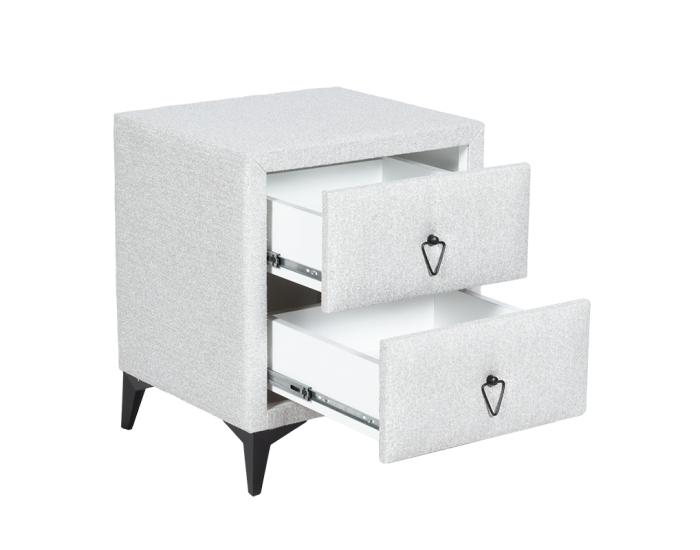 Нощно шкафче Sonata Kolajen Linen, Сив, ПДЧ, Дамаска Нощно шкафче Sonata Kolajen Linen, Сив, ПДЧ, Дамаска