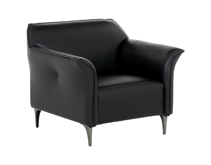 Кожен фотьойл Sonata Nexo Lux, Черен, Дължина 88 см