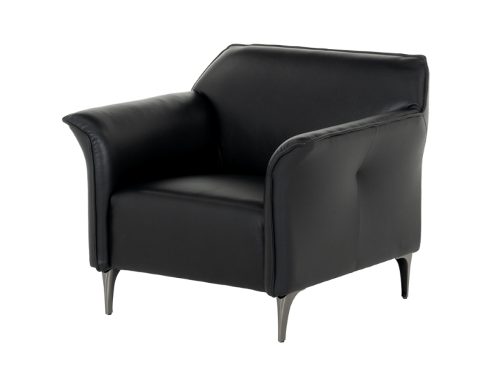 Кожен фотьойл Sonata Nexo Lux, Черен, Дължина 88 см