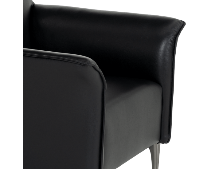 Кожен фотьойл Sonata Nexo Lux, Черен, Дължина 88 см