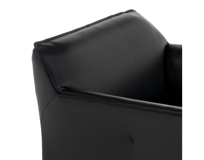 Кожен фотьойл Sonata Nexo Lux, Черен, Дължина 88 см