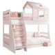 Двуетажно детско легло Sonata Pink House, Ляво, Без матрак Двуетажно детско легло Sonata Pink House, Ляво, Без матрак