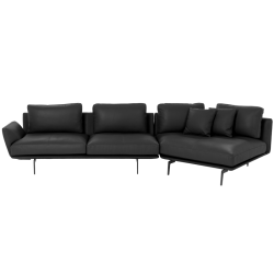 Кожен ъглов диван Sonata GRAM LUX, Черен - Сравняване на продукти