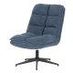 Кресло с табуретка Sonata JANET, Синьо, Функция за въртене на 360°