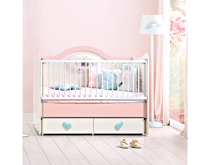 Бебешка кошара-люлка Sonata UNICORN, 70 х 130 см, Люлееща функция