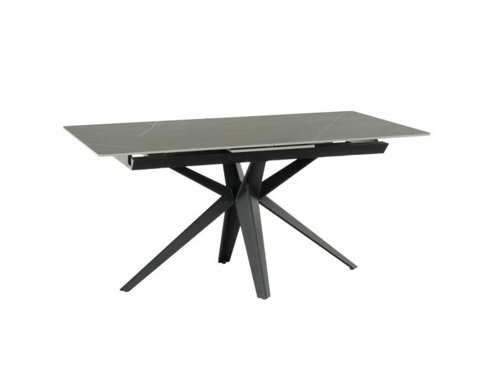 Разтегателна трапезна маса Sonata Zory, Сива, 160 - 200 см