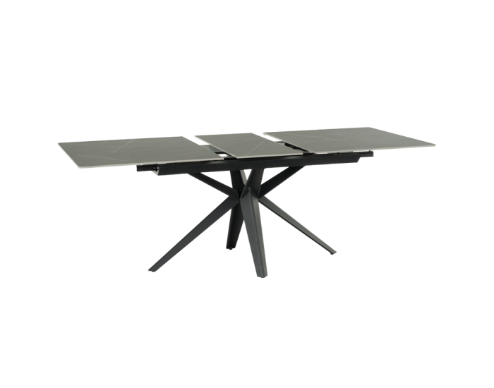 Разтегателна трапезна маса Sonata Zory, Сива, 160 - 200 см