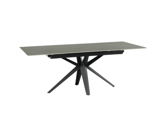 Разтегателна трапезна маса Sonata Zory, Сива, 160 - 200 см