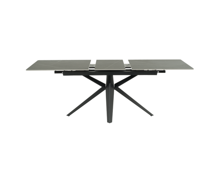 Разтегателна трапезна маса Sonata Zory, Сива, 160 - 200 см