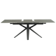 Разтегателна трапезна маса Sonata Zory, Сива, 160 - 200 см
