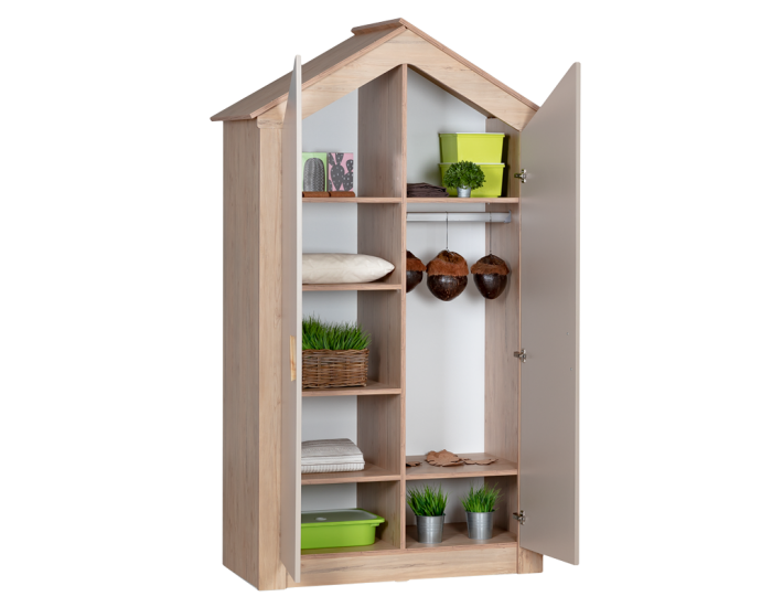 Двукрилен детски гардероб Sonata MY HOUSE,  Вграденото осветление