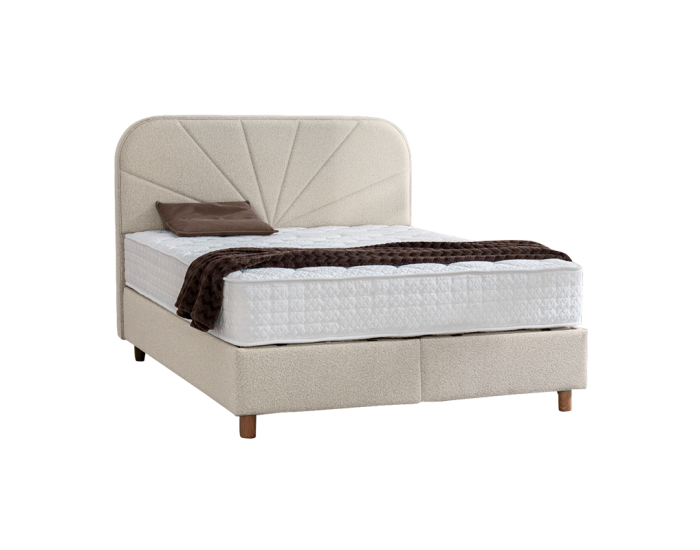 Тапицирана спалня с матрак DELUX PREMIUM 180 x 200 - крем